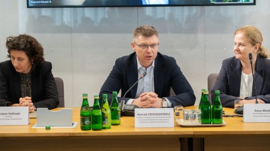 zdjęcie z 15 czerwca 2026 r. w Sejmie RP, podczas posiedzenia Komisji ds. Dzieci i Młodzieży, gdzie zaprezentowano raport „Internet dzieci 2026”, przygotowanego przez Fundację Instytut Cyfrowego Obywatelstwa, Polskie Badania Internetu, firmę Gemius oraz Państwową Komisję do spraw przeciwdziałania wykorzystaniu seksualnemu małoletnich poniżej lat 15. Urząd Ochrony Danych Osobowych jest jednym z patronów tego raportu.